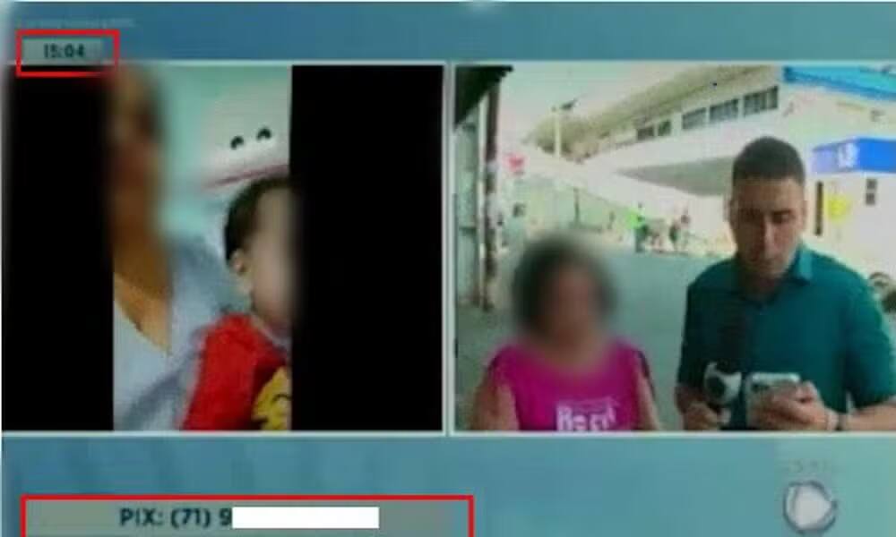 tela do programa Balanço Geral com o Pix falso 