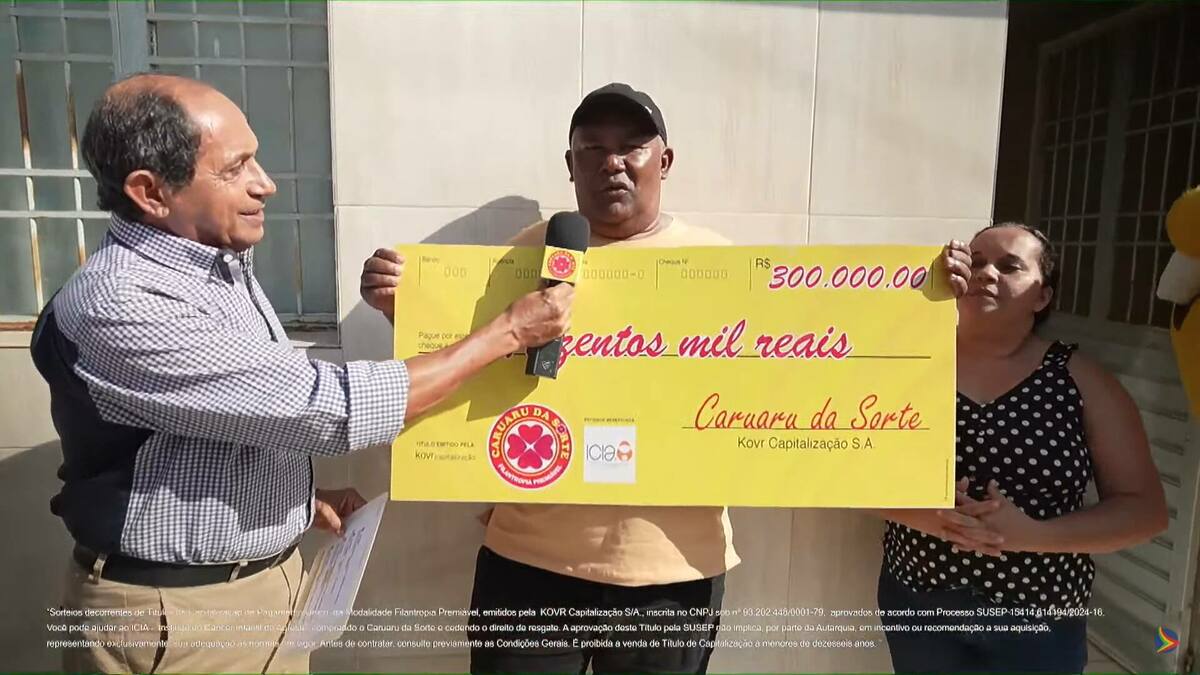 TV Jornal exibindo um sorteio local 