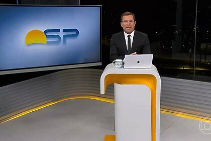 Rodrigo Bocardi apresentando o Bom Dia São Paulo