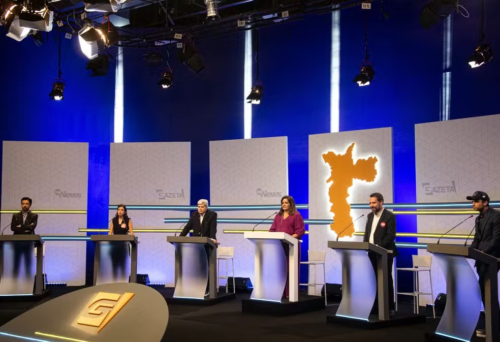 Debate Eleitoral na TV Gazeta com os candidatos à Prefeitura de São Paulo perfilados  