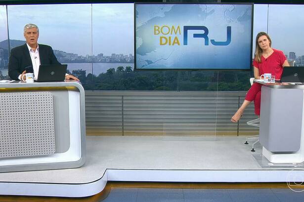 Flavio Fachel e Silvana Ramiro em trecho do Bom Dia RJ
