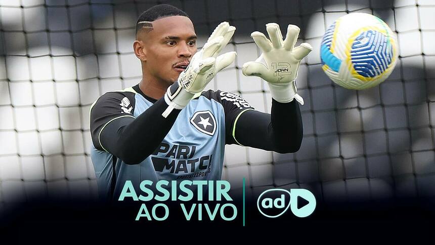 Goleiro John na arte onde assistir ao jogo Botafogo x Vitória pelo Brasileirão