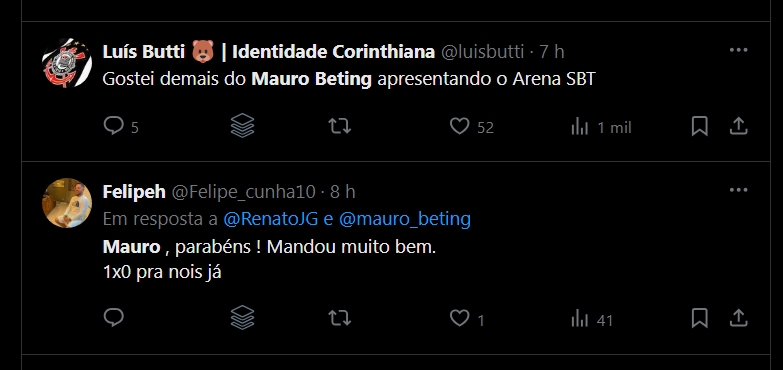 Público reagindo a estreia de Mauro Beting no Arena SBT