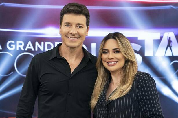 Rodrigo Faro e Rachel Sheherazade no Hora do Faro
