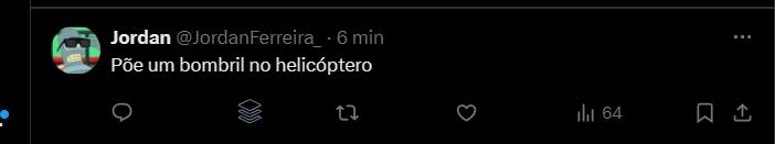 Trecho de um tweet criticando a estreia do Tá na Hora no SBT