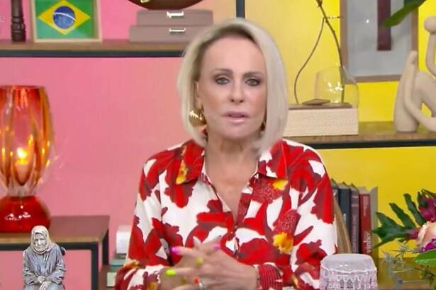 Ana Maria Braga indignada na bancada do Mais Você