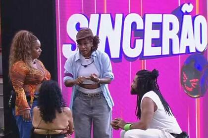 Camilla, Thamiris, Diogo e Vilma em trecho do Sincerão no BBB 25