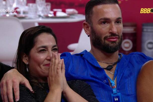Daniele e Diego Hypolito em trecho do Almoço do Anjo no BBB 25