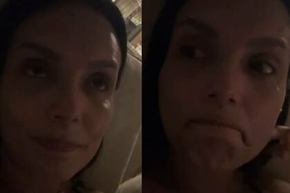 Márcia Dantas chorando nos stories do SporTV