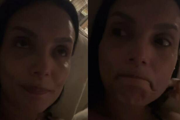Márcia Dantas chorando nos stories do SporTV