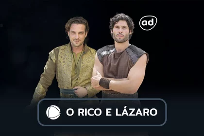 Zac e Asher na arte do resumo de O Rico e Lázaro