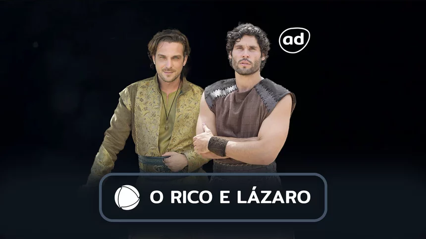 Zac e Asher na arte do resumo de O Rico e Lázaro