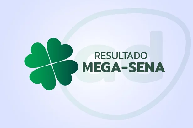 Arte do resultado da Mega Sena