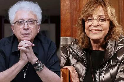 Aguinaldo Silva e Glória Perez em uma montagem