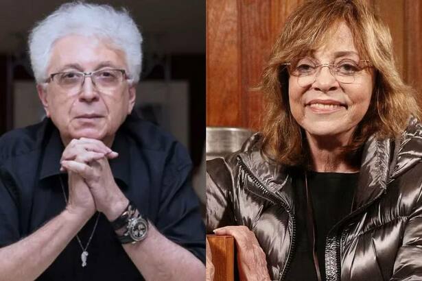 Aguinaldo Silva e Glória Perez em uma montagem