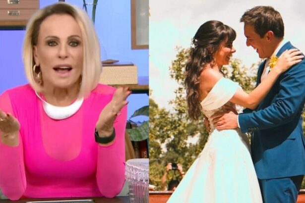 Ana Maria Braga em montagem com Jodar e Isabella no casamento