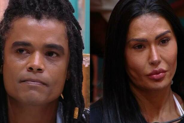 Diogo Almeida e Gracyanne Barbosa em uma montagem no BBB 25