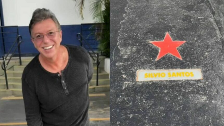 Boninho na vaga de Silvio Santos no SBT, mostrando a estrela