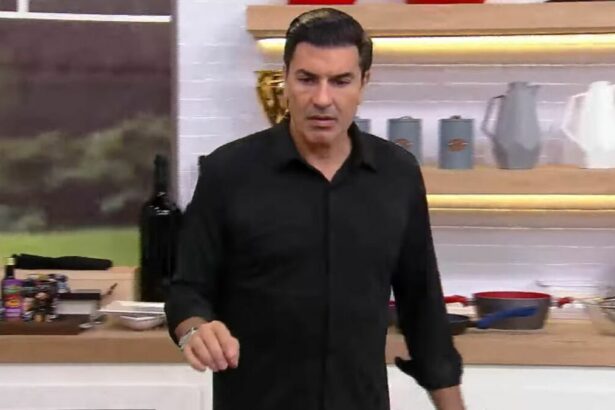 Edu Guedes na cozinha do Fica Com a Gente