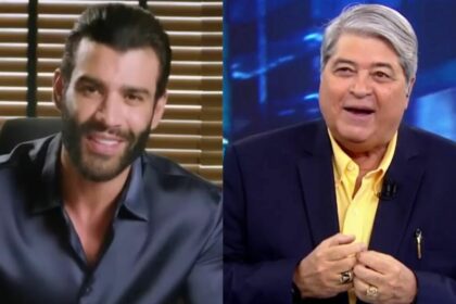 Gusttavo Lima e Datena em uma montagem