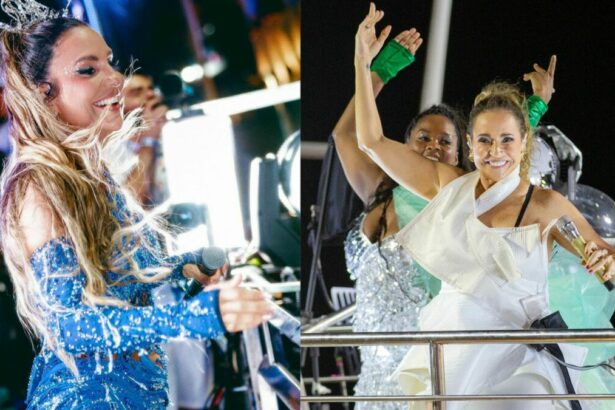 Ivete Sangalo e Daniela Mercury em uma montagem no Carnaval 2025