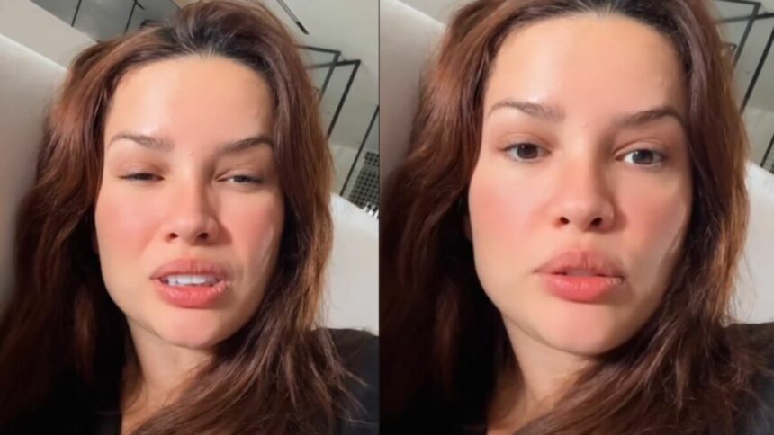 Juliette em montagem com trechos dos stories do Instagram