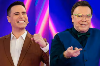 Luiz Bacci e Felipeh Campos em uma montagem no Programa Silvio Santos