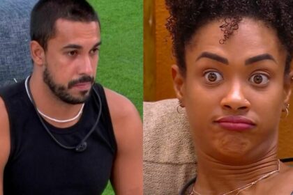 Maike e Aline em uma montagem no BBB 25