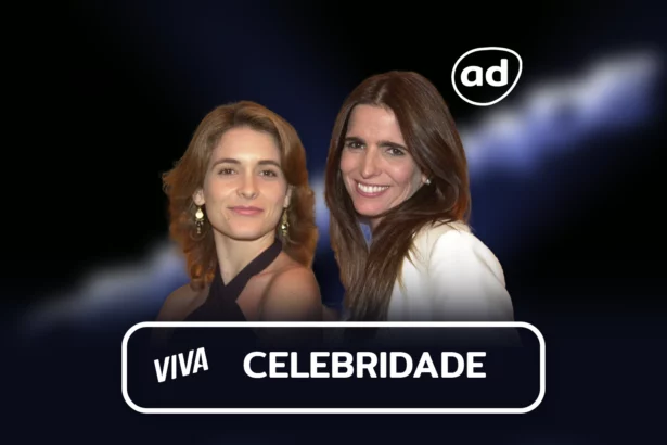 Maria Clara Diniz e Laura na arte do resumo da novela Celebridade no Viva