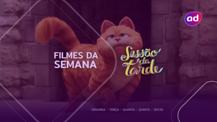 Garfield - O Filme na arte dos filmes da semana da Sessão da Tarde na TV Globo