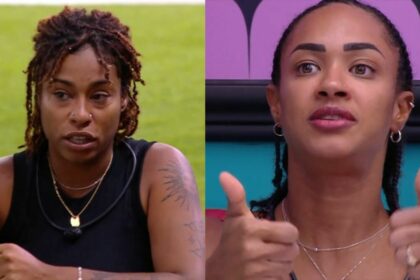Thamiris e Aline em uma montagem no BBB 25