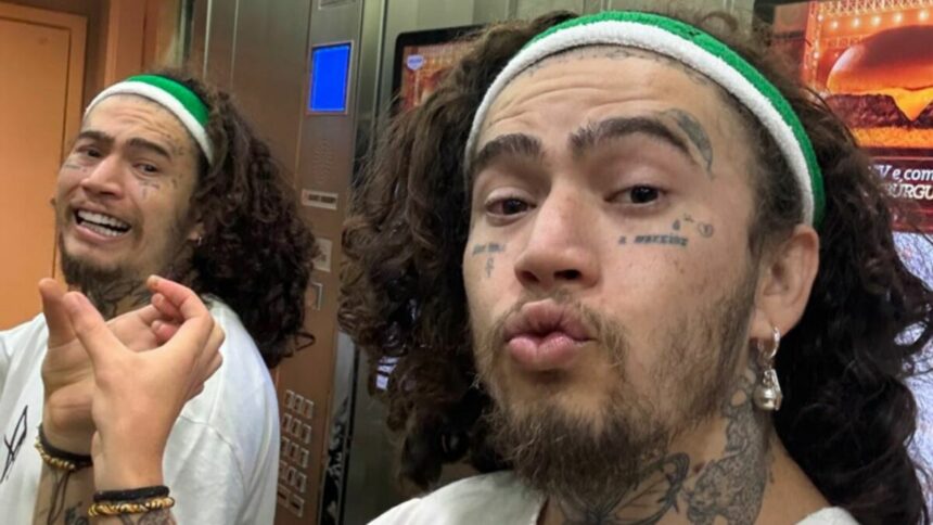 Whindersson Nunes em foto posada no espelho do elevador