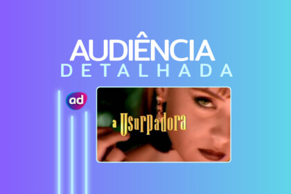 Logo da novela A Usurpadora na arte da audiência detalhada