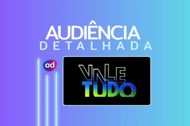 Logo da novela Vale Tudo na arte da audiência detalhada