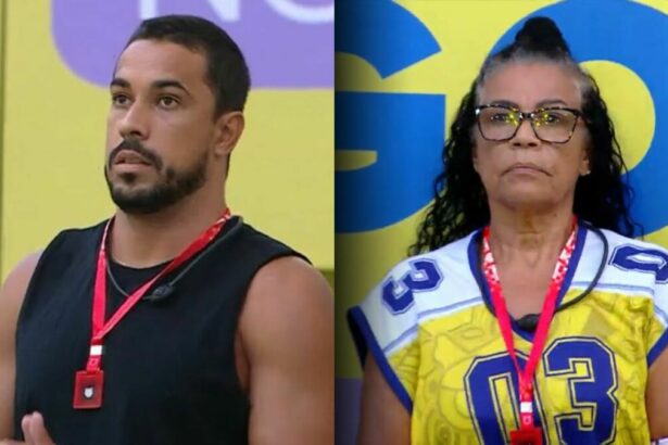 Maike e Vilma com o colar do castigo do monstro no BBB 25