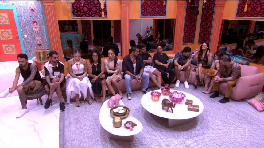 Brothers sentados na sala do BBB 25