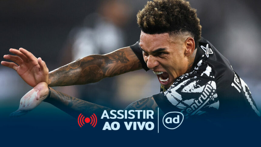 Igor Jesus na arte onde assistir ao jogo Botafogo x São Paulo pelo Brasileirão