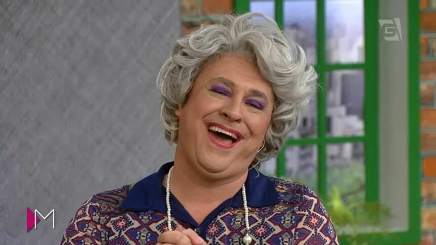 Guilherme Uzeda, como a personagem Tia, no Mulheres