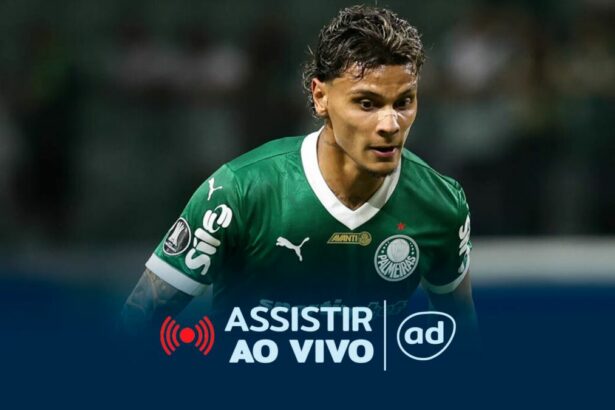 Richard Ríos na arte onde assistir ao jogo Palmeiras x Corinthians pelo Brasileirão