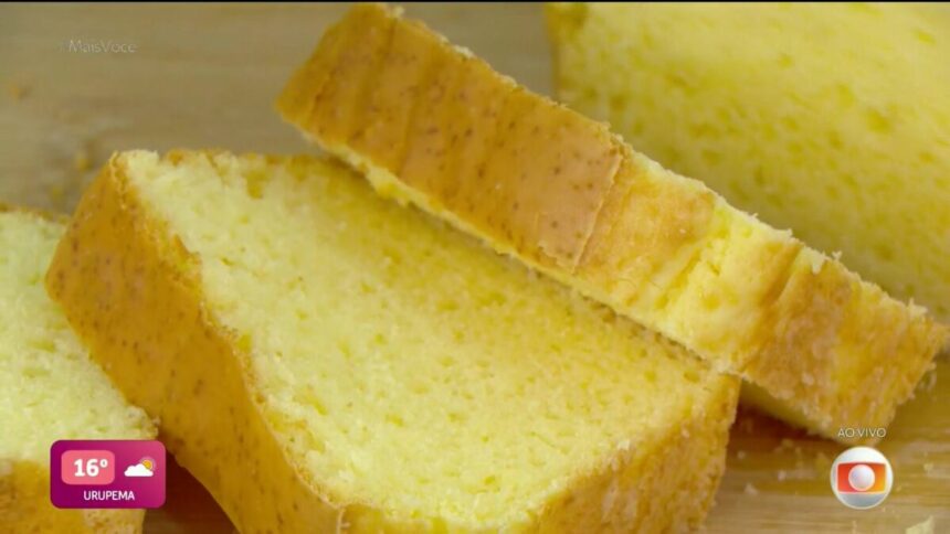 Pão Prático sem Farinha fatiado no prato do Mais Você
