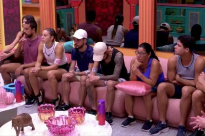 Todos na sala, antes do sorteio da prova do anjo no bbb 25