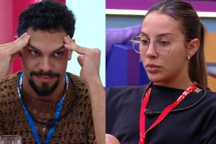 Vinicius e Renata em uma montagem no BBB 25