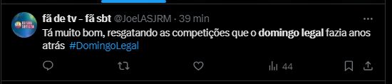 Comentário elogiando Bitelo 