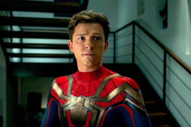 Tom Holland vestido de Homem-Aranha 4