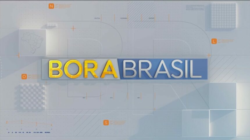 Logo do Bora Brasil com o "Bora" em amarelo e o "Brasil" na cor azul