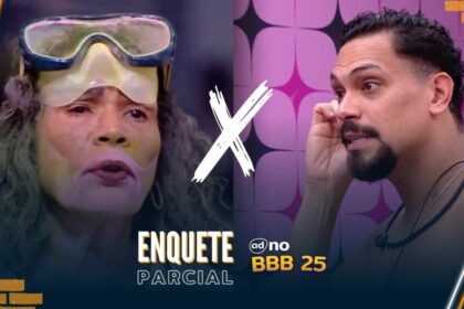 Vilma toda suja de fumaça colorida divide tela da arte da enquete do portal alta definição com vinicius que coça o ouvido no quarto do bbb 25