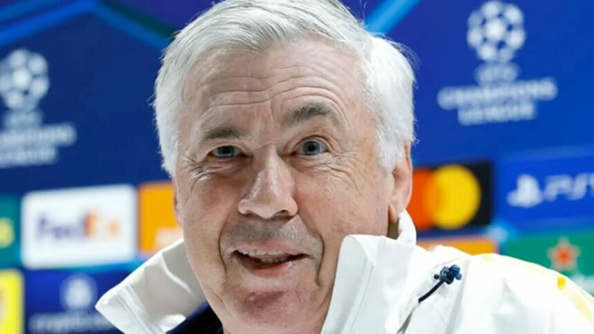Carlo Ancelotti em trecho de coletiva do Real Madrid na Champions League