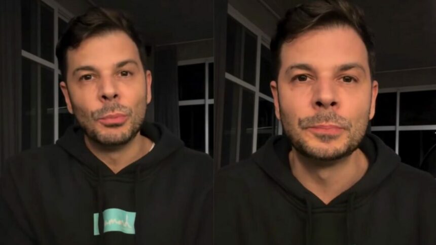 Jonas Almeida em trecho de stories do Instagram
