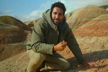 Murilo Salviano em trecho de reportagem do Globo Repórter direto do Azerbaijão
