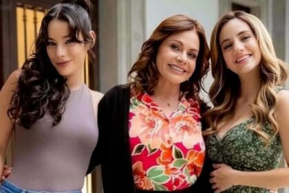 Trio de protagonistas em trecho de divulgação da novela mexicana As Filhas da Senhora Garcia